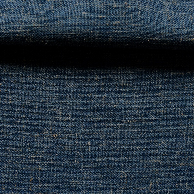 Tissu Toile Uni EdenBleu 