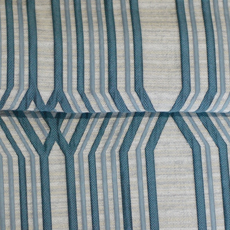 Tissu Jacquard Relief Roky Bleu