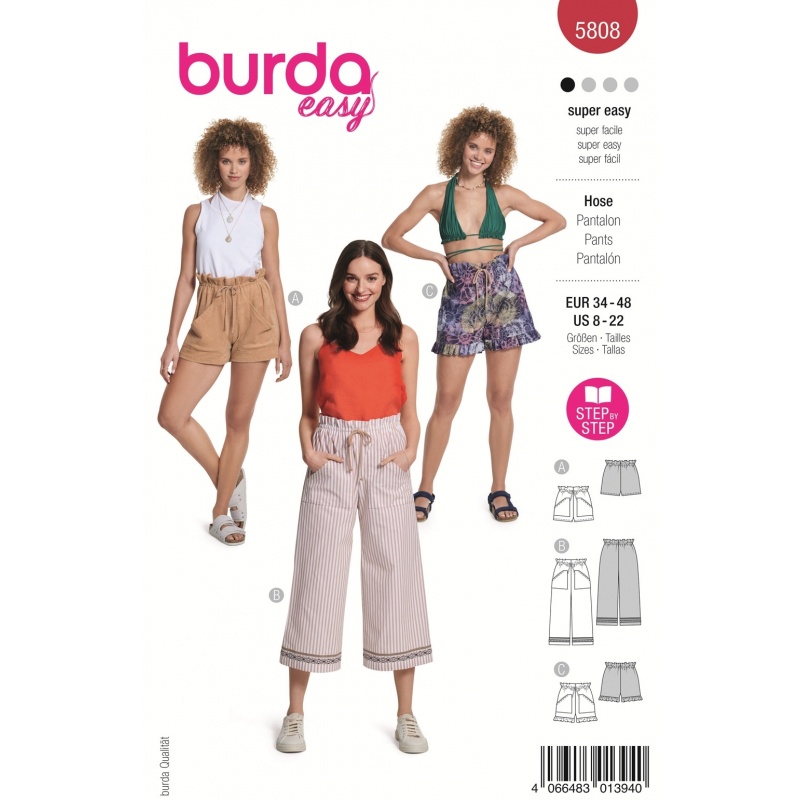 Patron Burda 5808 Pantalon 34/48