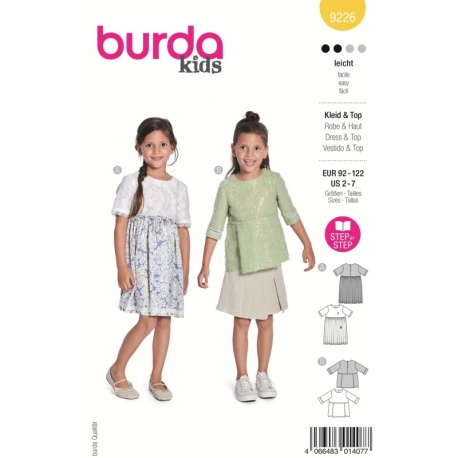 Patron Burda Kids 9226 Robe Fille 92/122