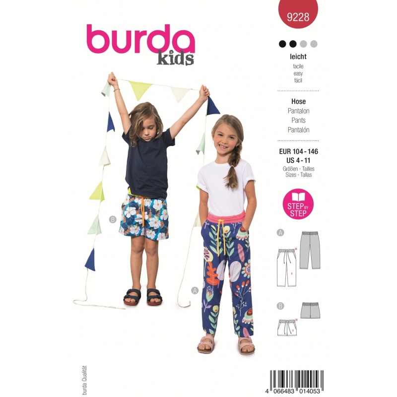 Patron Burda Kids 9228 Pantalon Mixte 104/146