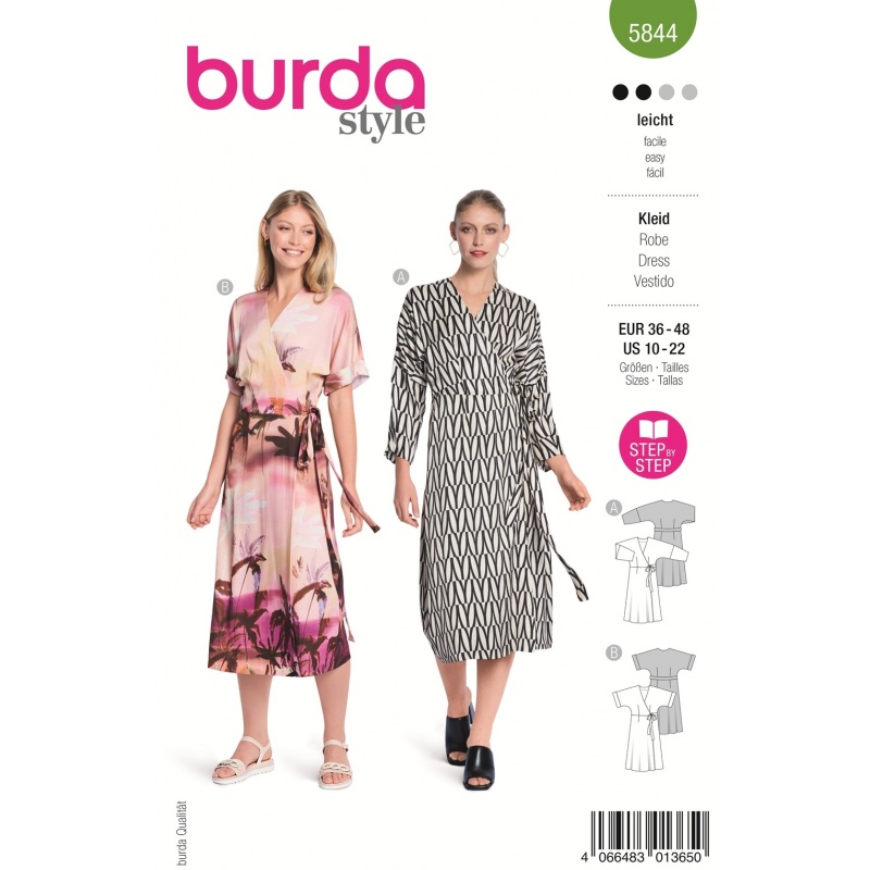 Patron Burda 5844 Robe 36/48