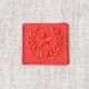 S ecusson badge etoile laurier - Rouge