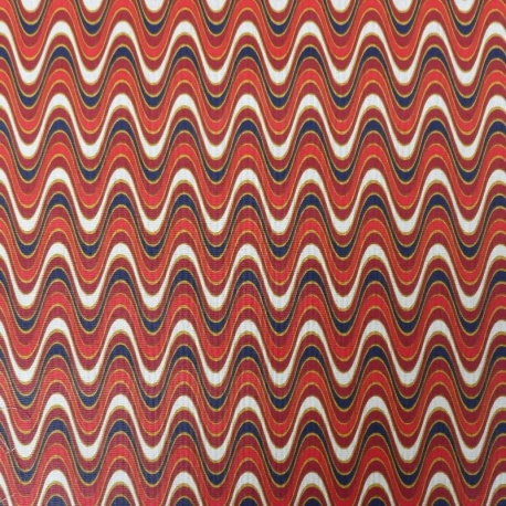 Tissu Cretonne Groovy Rouge 