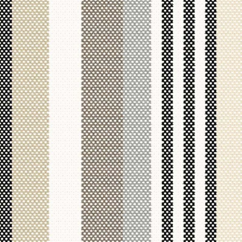 Tissu Déperlant Marina Rayure Gris Noir 