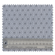 Tissu Hex Cretonne Blanche et grise