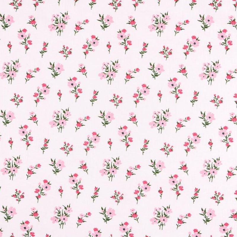Tissu Coton Imprimé Cassie Rose 
