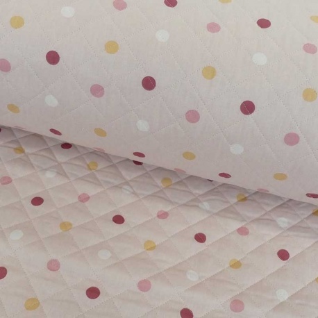 Tissu Pastille-tirond Rose Matelasse 