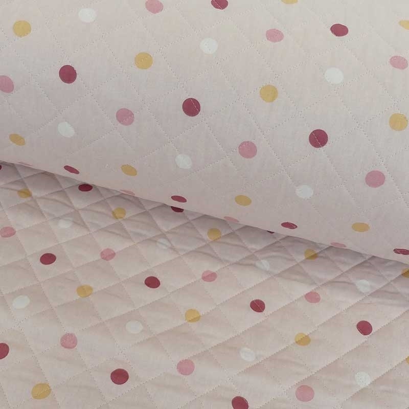 Tissu Pastille-tirond Rose Matelasse 