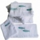 Linge de Toilette Brodé Fish Blanc