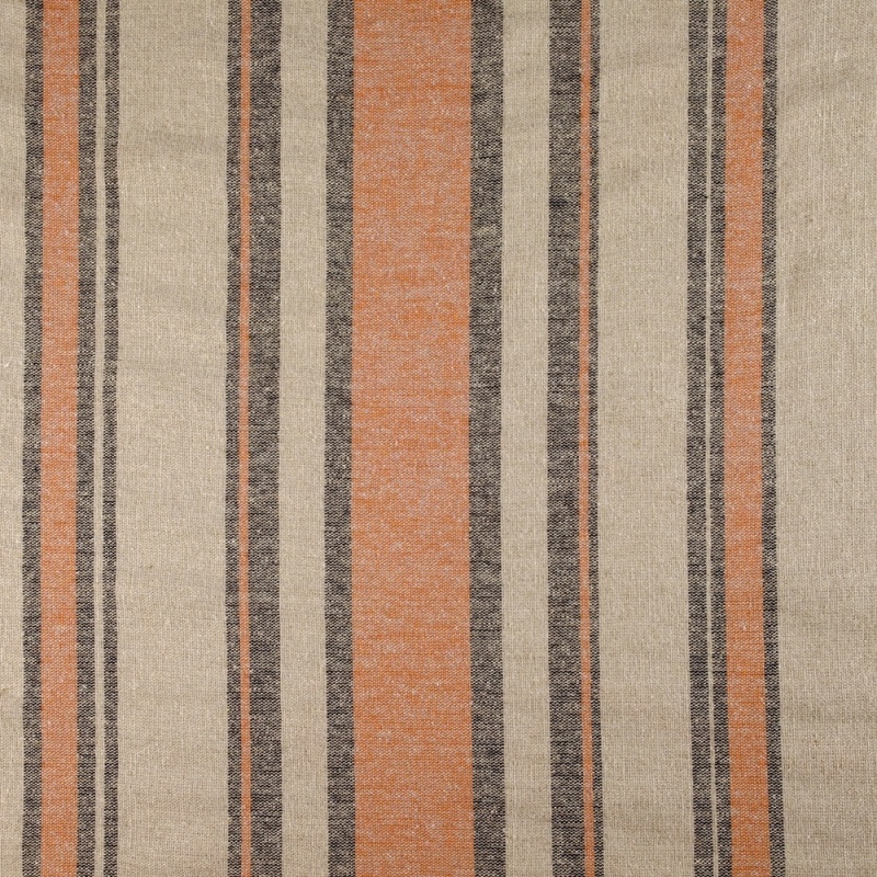 Tissu Toile Rayée Tramontane Terracotta