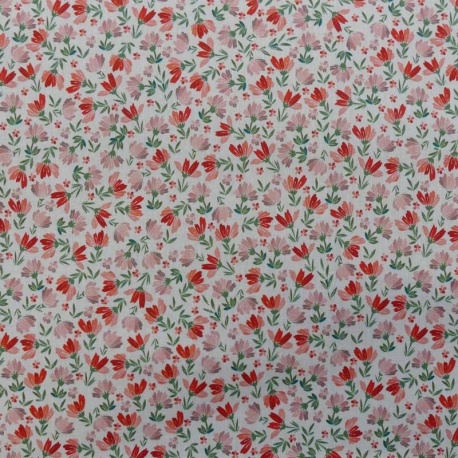 Tissu Enduit Imprimé Chusa Blanc
