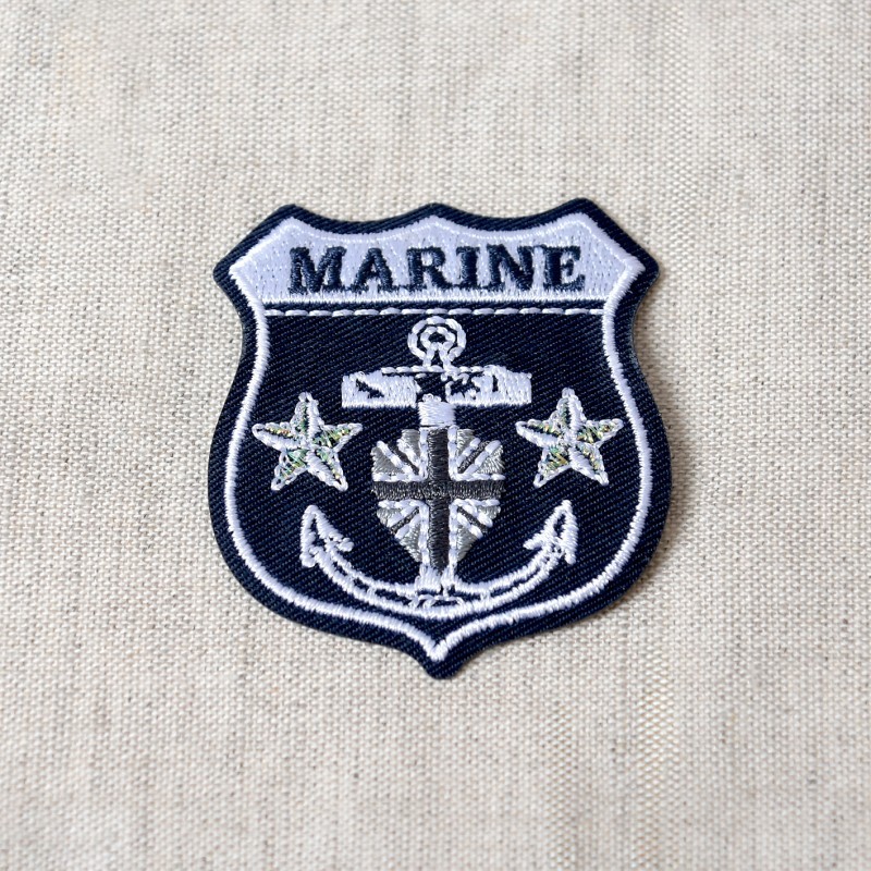 M ecusson blason marine - Bleu