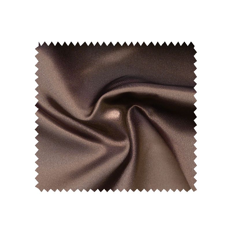 Tissu Satin Uni Marron