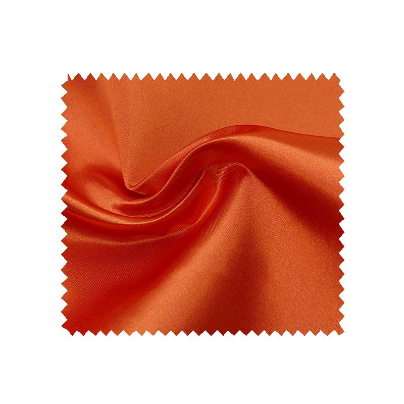 Tissu Satin Uni Orange