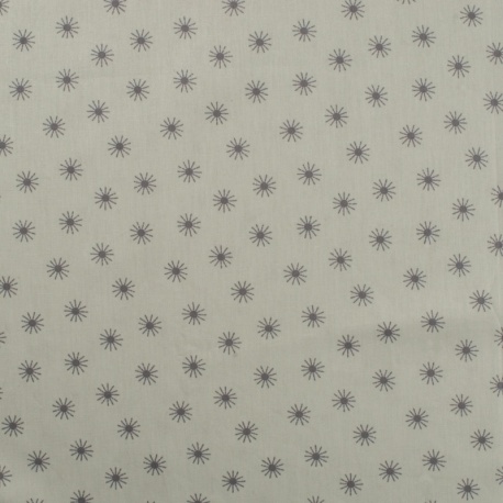 Tissu Popeline Imprimée Soleil Menthe