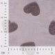 Tissu Polaire Microfibre Coeur Lilas 