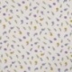Tissu Popeline Bio Imprimée Fleurs Lilas