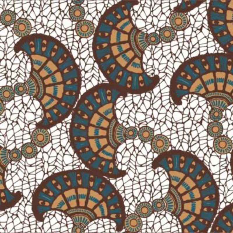 Tissu Viscose Chally Imprimé Bali Blanc 
