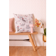 Tissu Chic Jacquard Ecru Rose