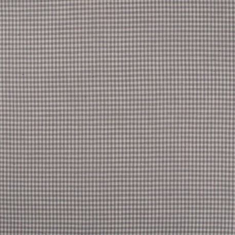 Tissu Petit Vichy 2mm Gris 