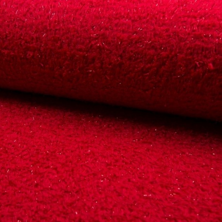 Tissu Mouton Brillant Rouge 