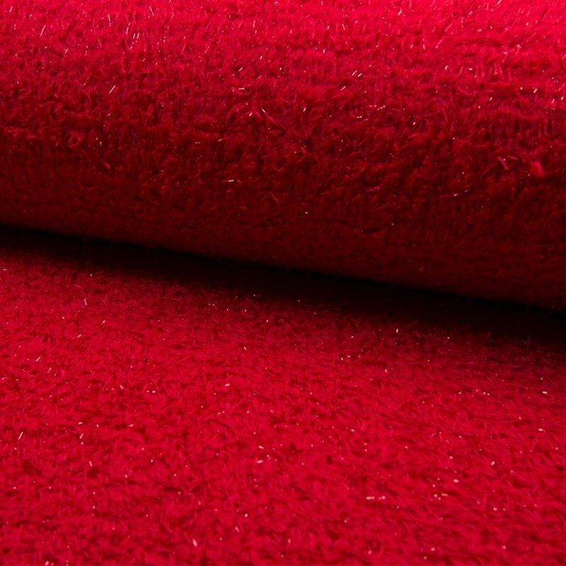 Tissu Mouton Brillant Rouge 