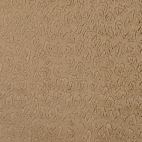 Tissu Fausse Fourrure Texturée Sable