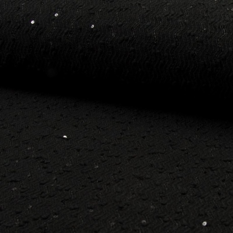 Tissu Mouton Sequin Noir