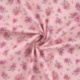 Tissu Popeline Imprimé Fleurs Rose