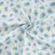 Tissu Popeline Imprimé Fleurs Bleu