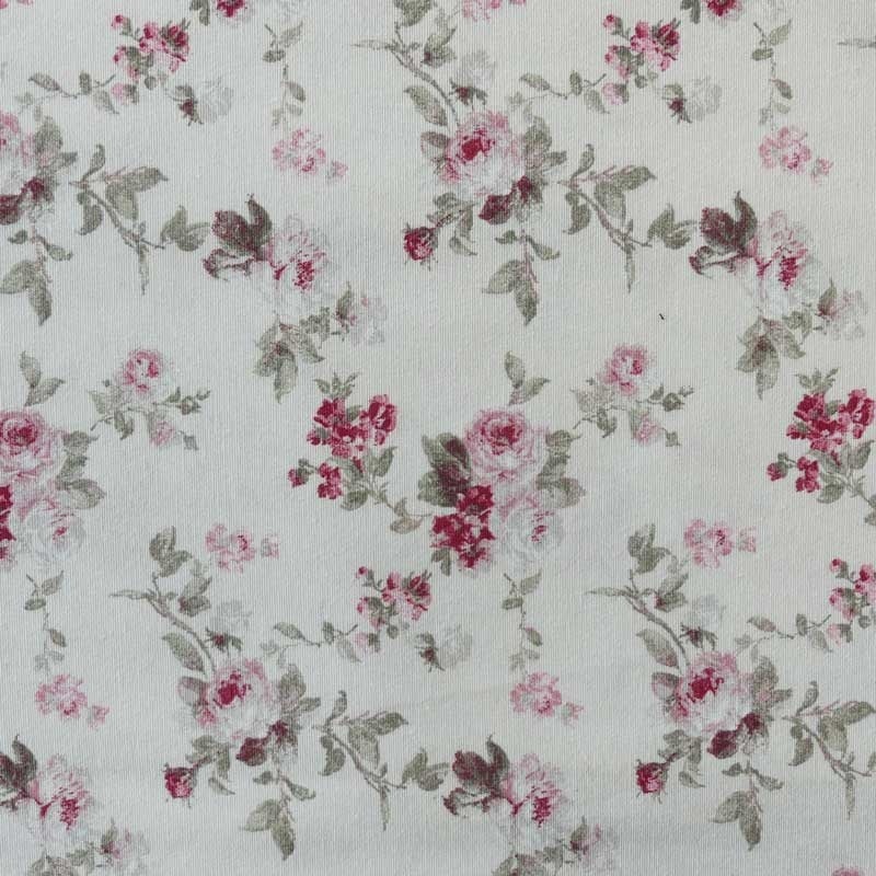 Tissu Alisa Fleurs Rose 