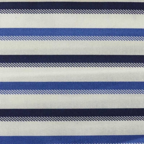 Tissu Raya Marin Bleu blanc