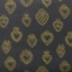 Tissu Ex-voto Noir et or