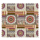 Tissu Jacquard Ouzbek Patch Corail