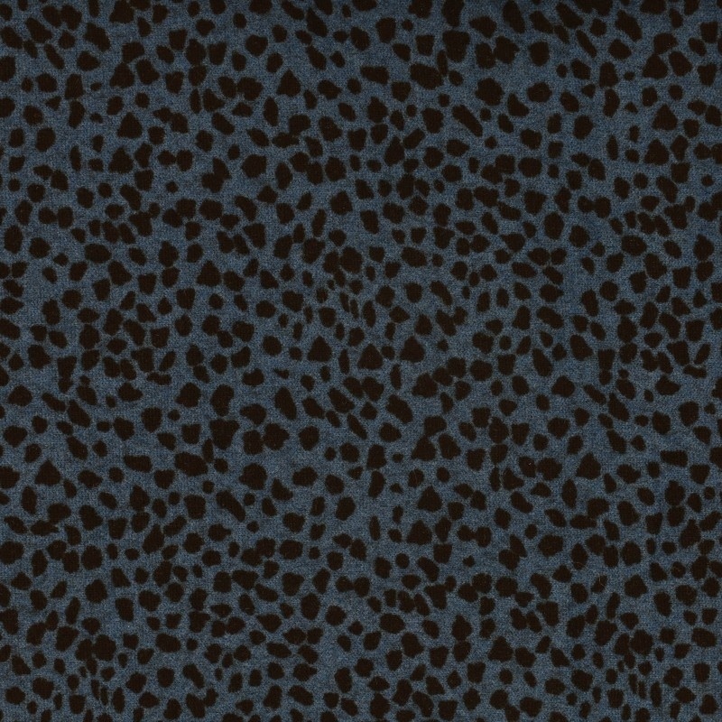 Tissu Jersey Imprimé Leopard Fond Bleu 