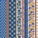 Tissu Aix Rayure Tissu Provencal Bleu 