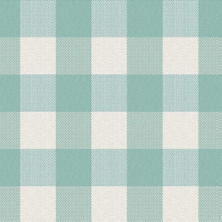 Tissu Cuadro Carreaux Aqua 