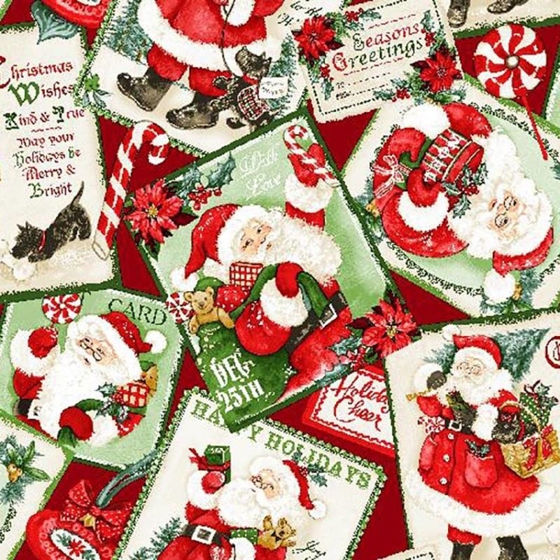 Tissu Santa Claus Multico 