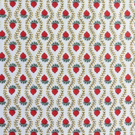 Tissu Fleurette Tissu Provencal Rouge 