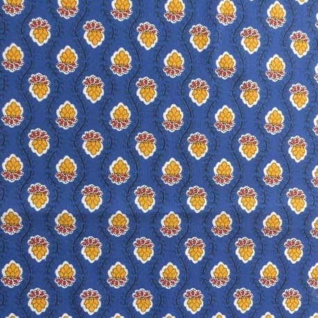 Tissu Fleurette Tissu Provencal Bleu