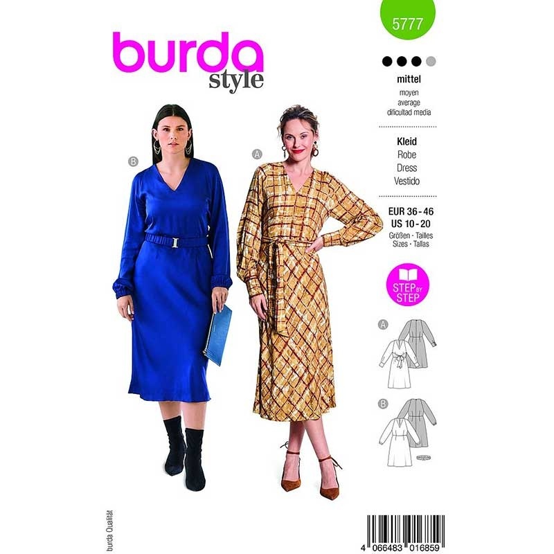 Patron Burda 5777 Robe 36- 46
