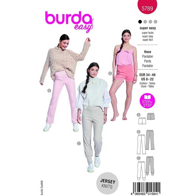 Patron Burda 5789 Pantalon 34- 48 