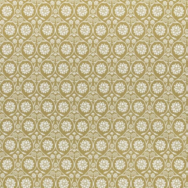 Tissu Coton Imprimé Appia Moutarde 