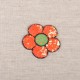 Motif fleur sequins - Orange