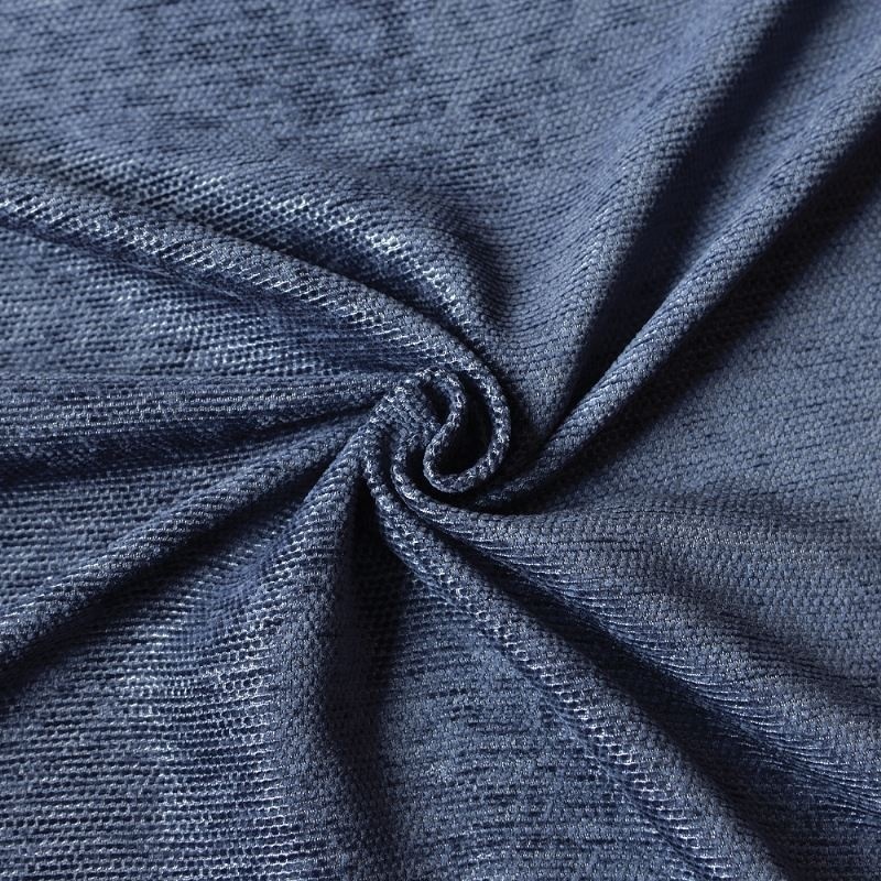 Tissu Velours Chenillé Faro Uni Marine 