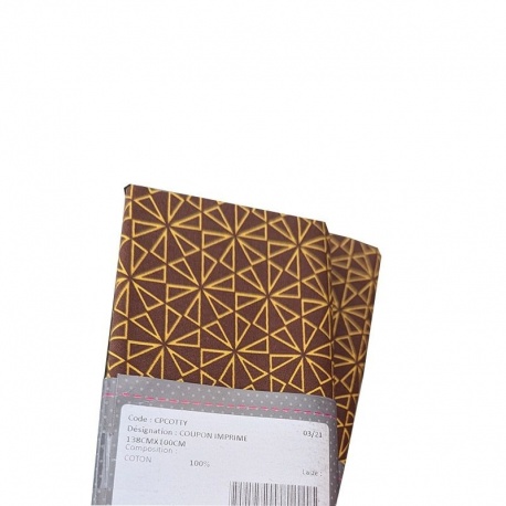 Coupon de Tissu Imprimé Carreau de Ciment 