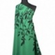 Tissu Viscose Fluide stretch Imprimée Feuilles Fond Vert 