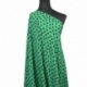 Tissu Viscose Fluide stretch Imprimée Pois Noir Fond Vert