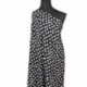 Tissu Viscose Fluide stretch Imprimée Pois Blanc Fond Noir 